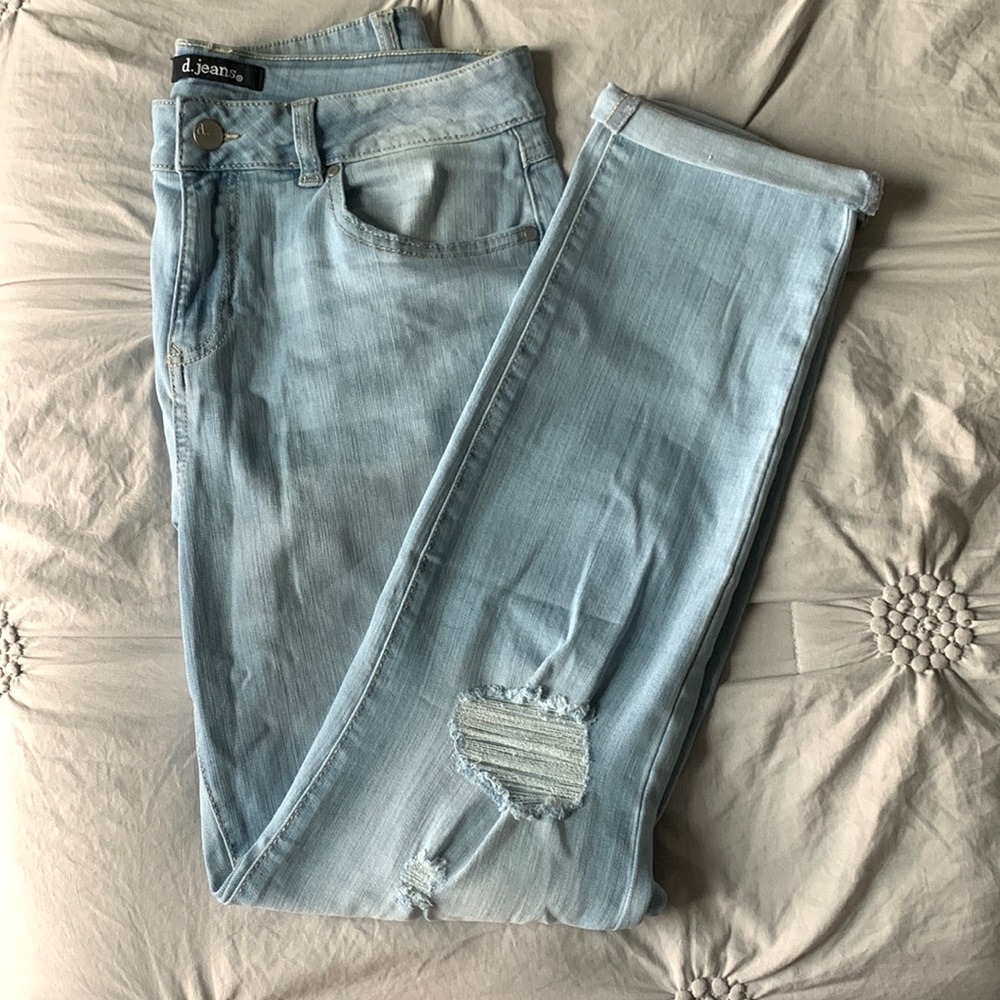 D.jeans light blue straight/skinny jeans size 10